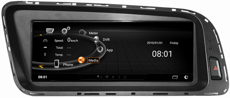 Ouchuangbo media player GPS radio for Audi Q5 2009-2015 support BT MP3 mirror link android 8.0 OS 4+32