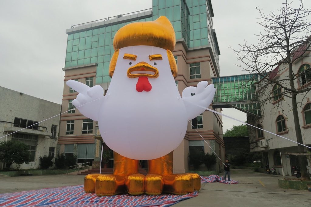 Hotel party event deco Donald trump imitation statue indoor fiberglass statue