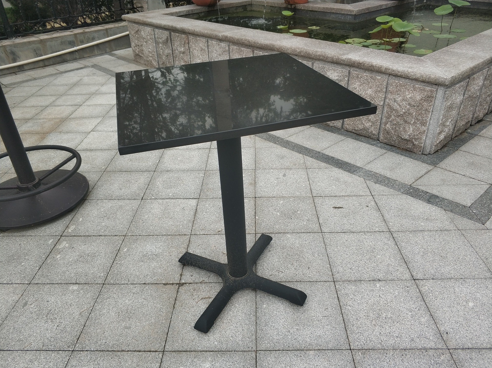 Hospitality Round Cast Iron Bistro Table base Dining Table leg Black Powder Coating