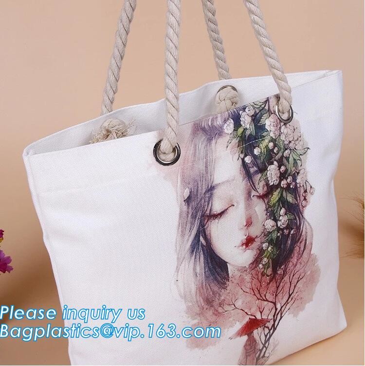 Reusable 100% Cotton Canvas Bag Canvas Tote Bags Convenient Environmentally Grocery Shopping Bags,zipper canvas bag cott