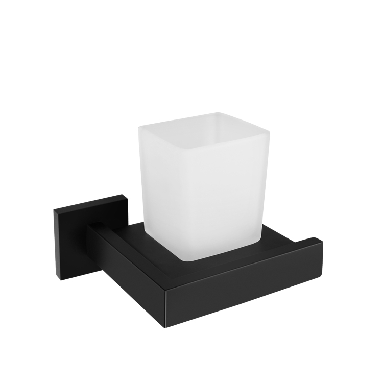 High End Black Toilet Accessories Toilet Brush Holder TPR Material Bristle