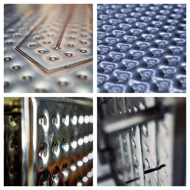 Double Embossed Dimple Plate Heat Exchanger for Heating or Cooling