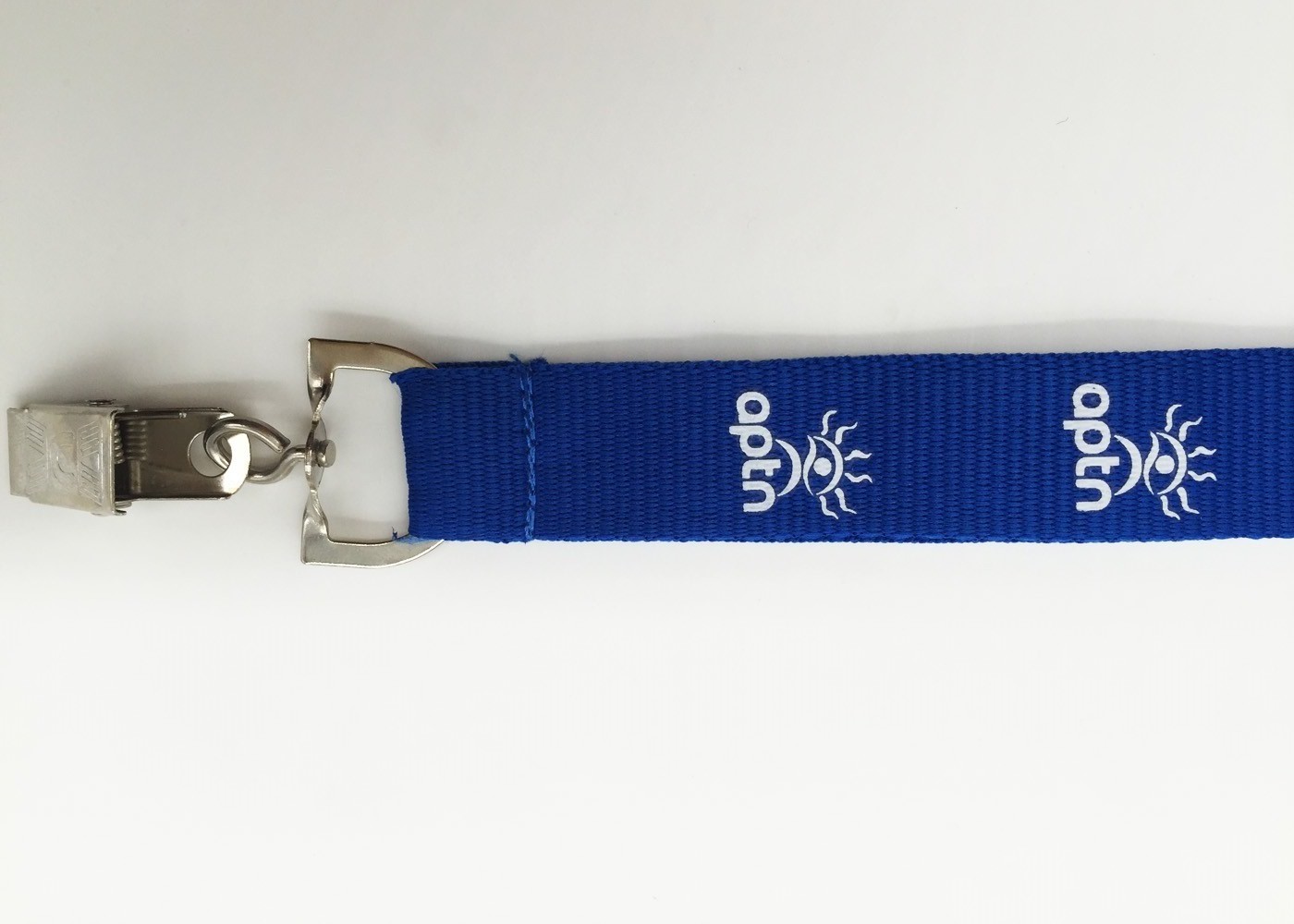 Durable Bright orange color custom silk screen polyester lanyard with bulldog.