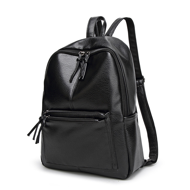New Travel Backpack Korean Women Backpack Leisure Student Schoolbag Soft PU Leather Women Bag