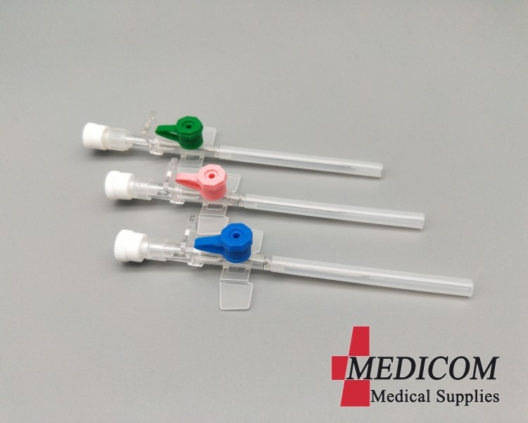 factory price iv cannula catheter with injection port and wings 14G 16G 18G 20G 22G 24G 26G sterile by eo gas
