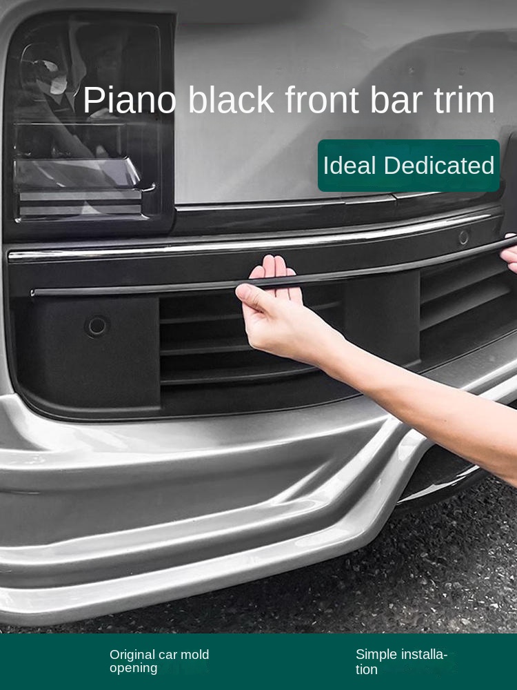 LixiangL7L8L9 Front bar trim black modified black Vader appearance decorative patch auto parts artifact within ABS