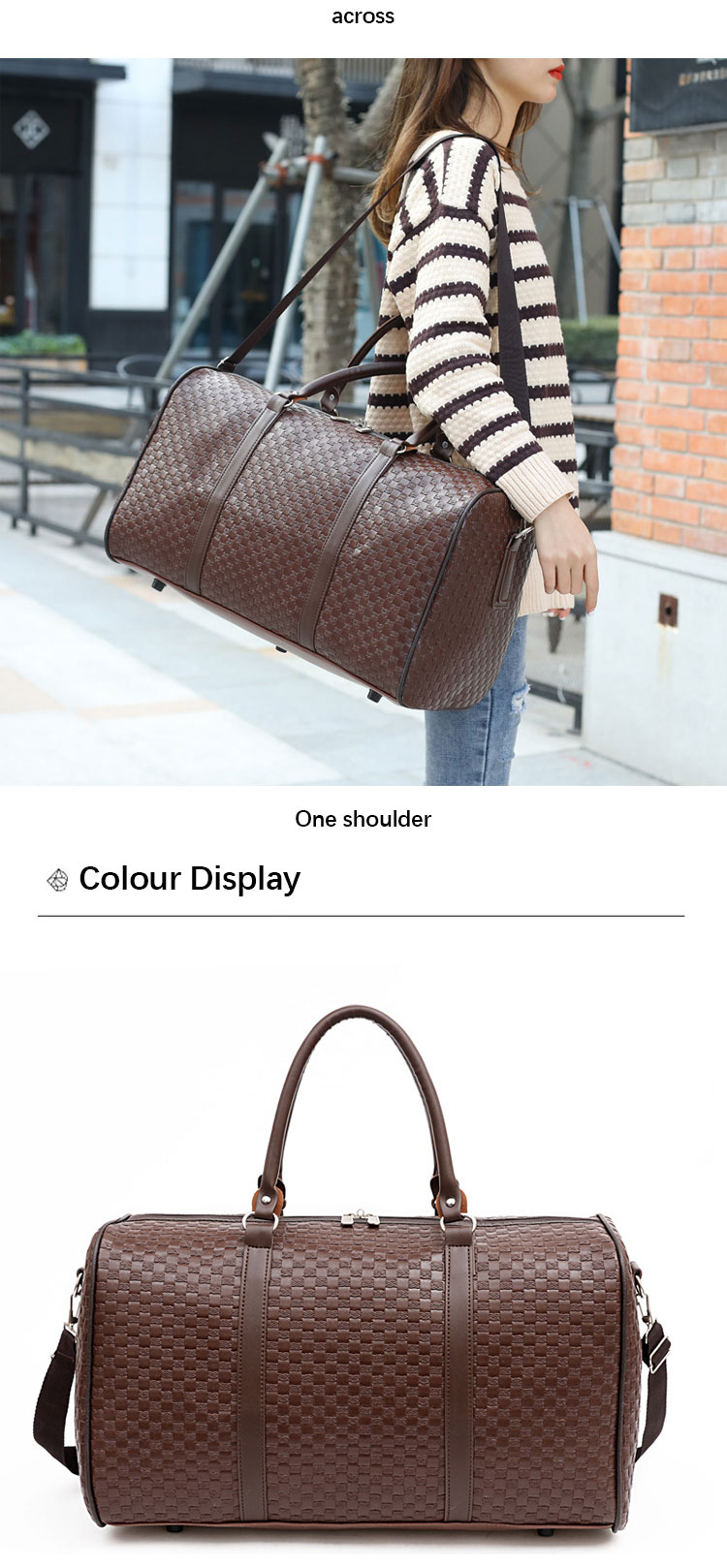 Luxury Tote Man Single Vegan Shoulder Hand Bag Business Sport Travel Bag