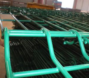 China Wire metal fence 4 curve 5mm wire  pvc-coated green colour fence on sale