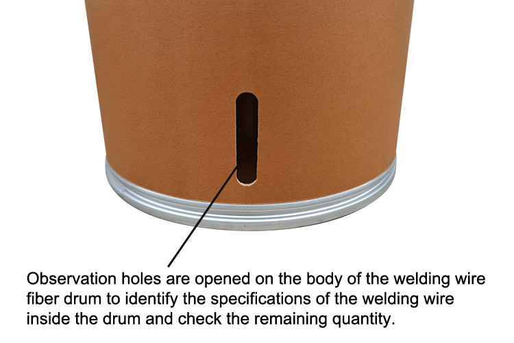 Industrial 55cm Welding Wire Cardboard Drum – Transparent Viewing Port + Inner Core Hole