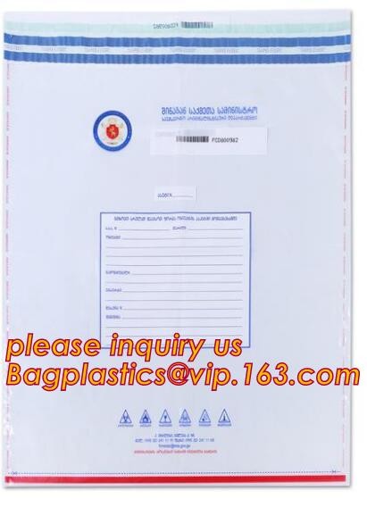 Security plastic bag with adhesive tape for cash, plastic money bag, Security Money Cash Bag For Airport/Bank and police