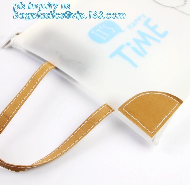 Fashion lock Packaging Bag with Slider Fashion PVC sealed stationery bag, stationery frosted pvc bag with slider