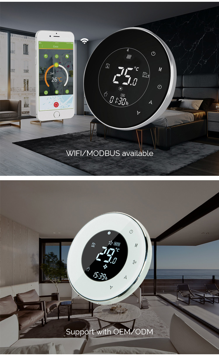 Intelligent Voice Control Programmable Smart Thermostat Alexa Compatible With Alexa Google Home