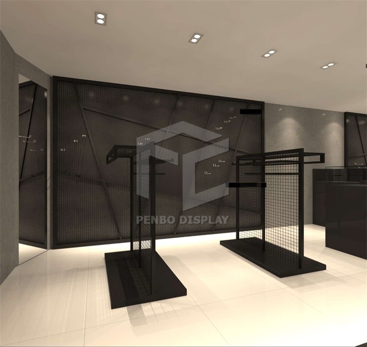 Clothing Displays Racks Cloth Hanger Stand For Showroom Melamine Board ODM