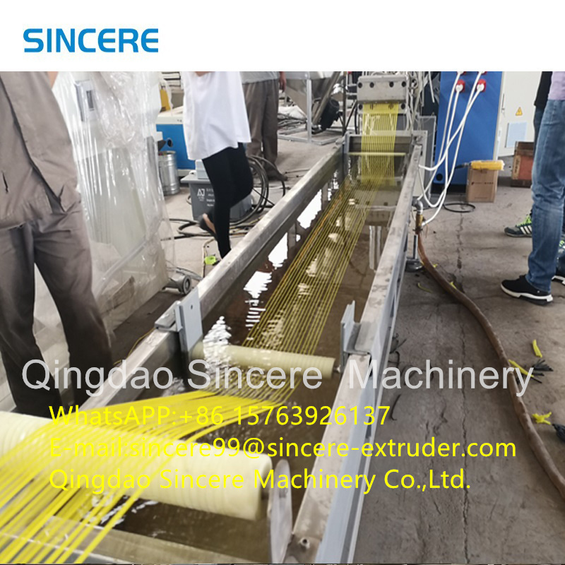 Automatic Extruder Plastic Pelletizing Line For PE PP PET Pipe Profiles Sheets Plates