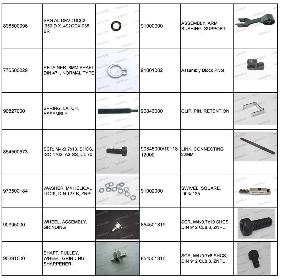 Part no. 1012663001 Yoke Upper Stones Auto Cutter Machine Spare Parts for Textile factory