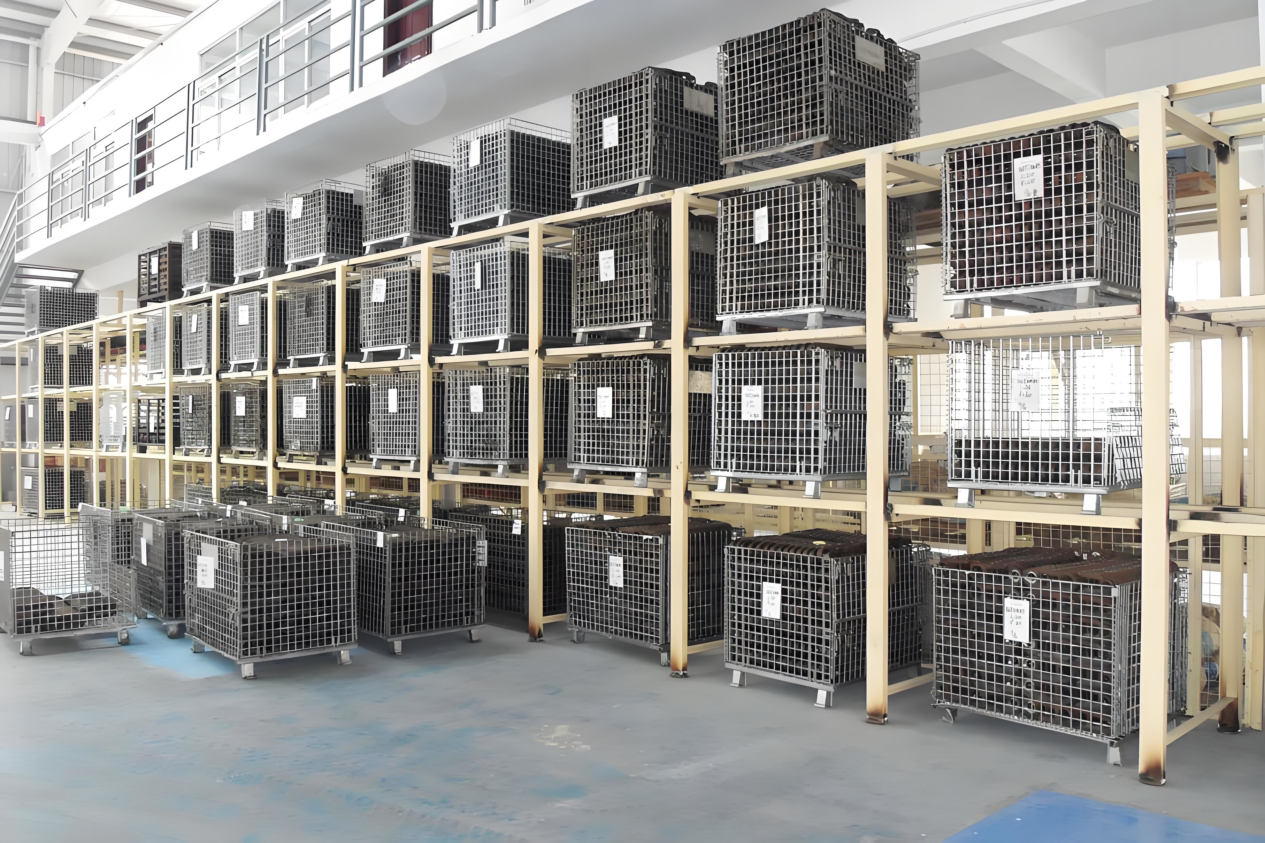 1000x1200mm Metal Steel Storage Welded Wire Mesh Pallet Cage Foldable Cage Container