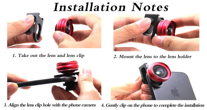 5K 15X High Definition Cell Phone Wide Angle Lens For Smartphones / Camera