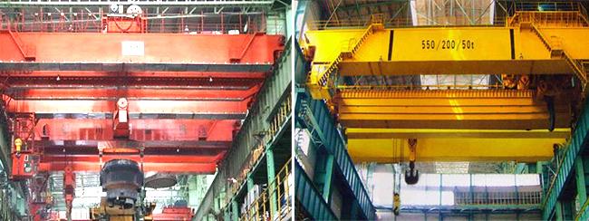 Rail Electric Hoist Double Girder Overhead Crane 250 Ton For Workshop