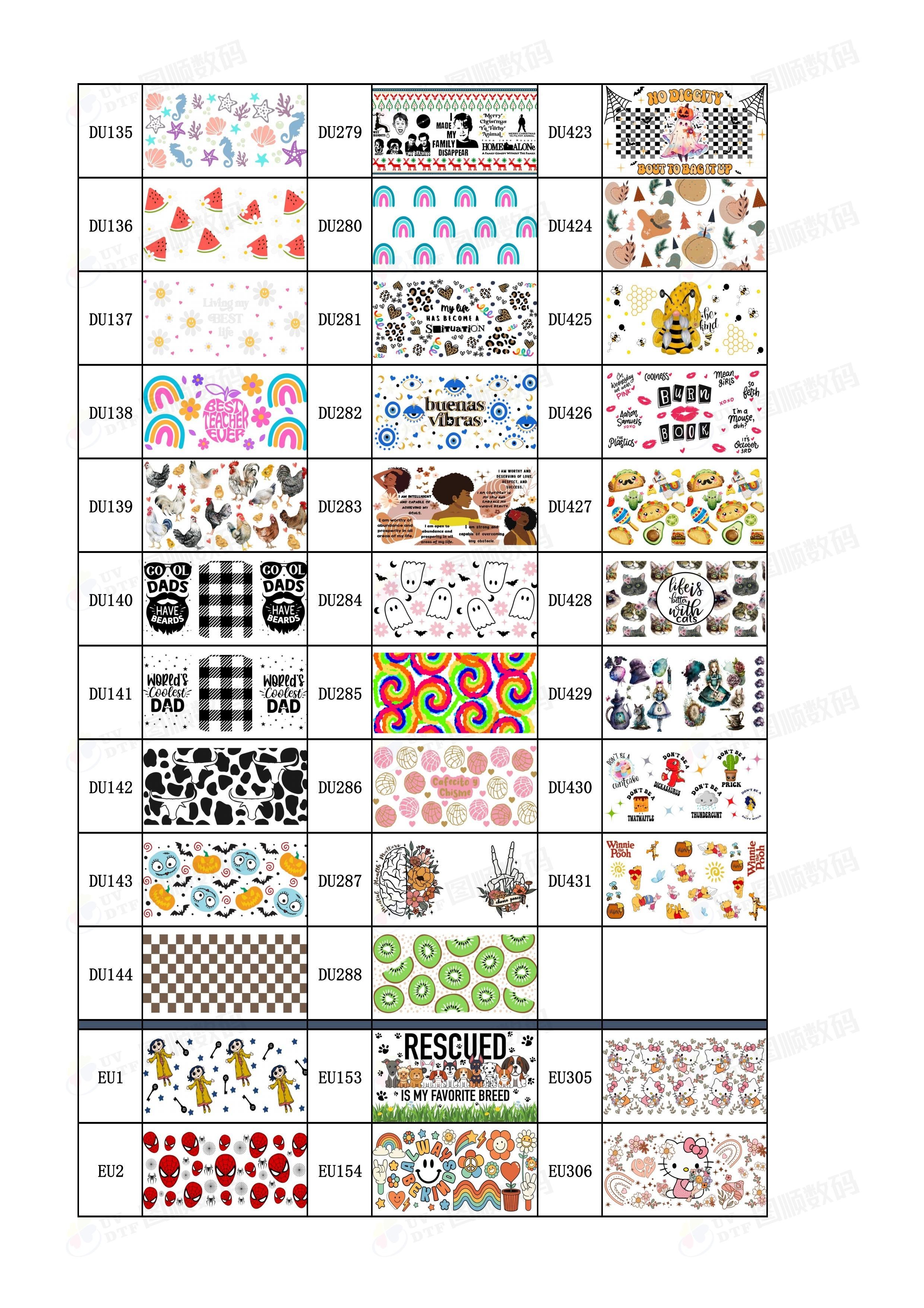 16Oz Digital UV Printing DTF Tumbler Wraps Printable Transfer Paper For Glass