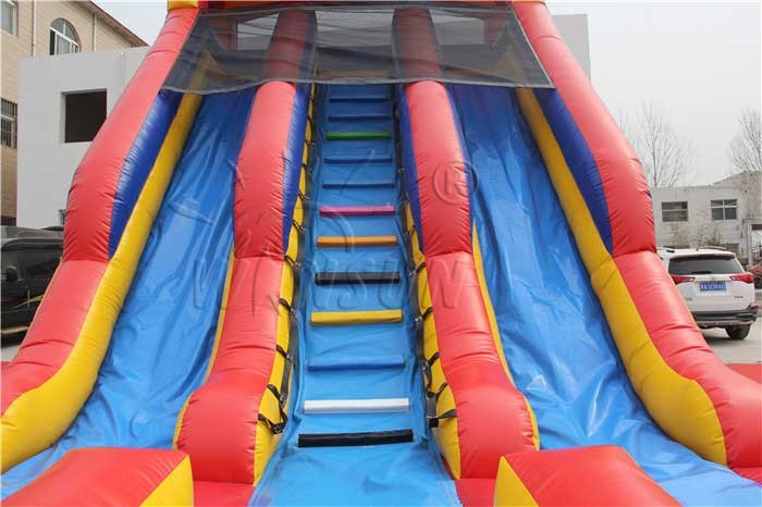 Customized Size Inflatable Dry Slide , Double Lane Kids Blow Up Slide