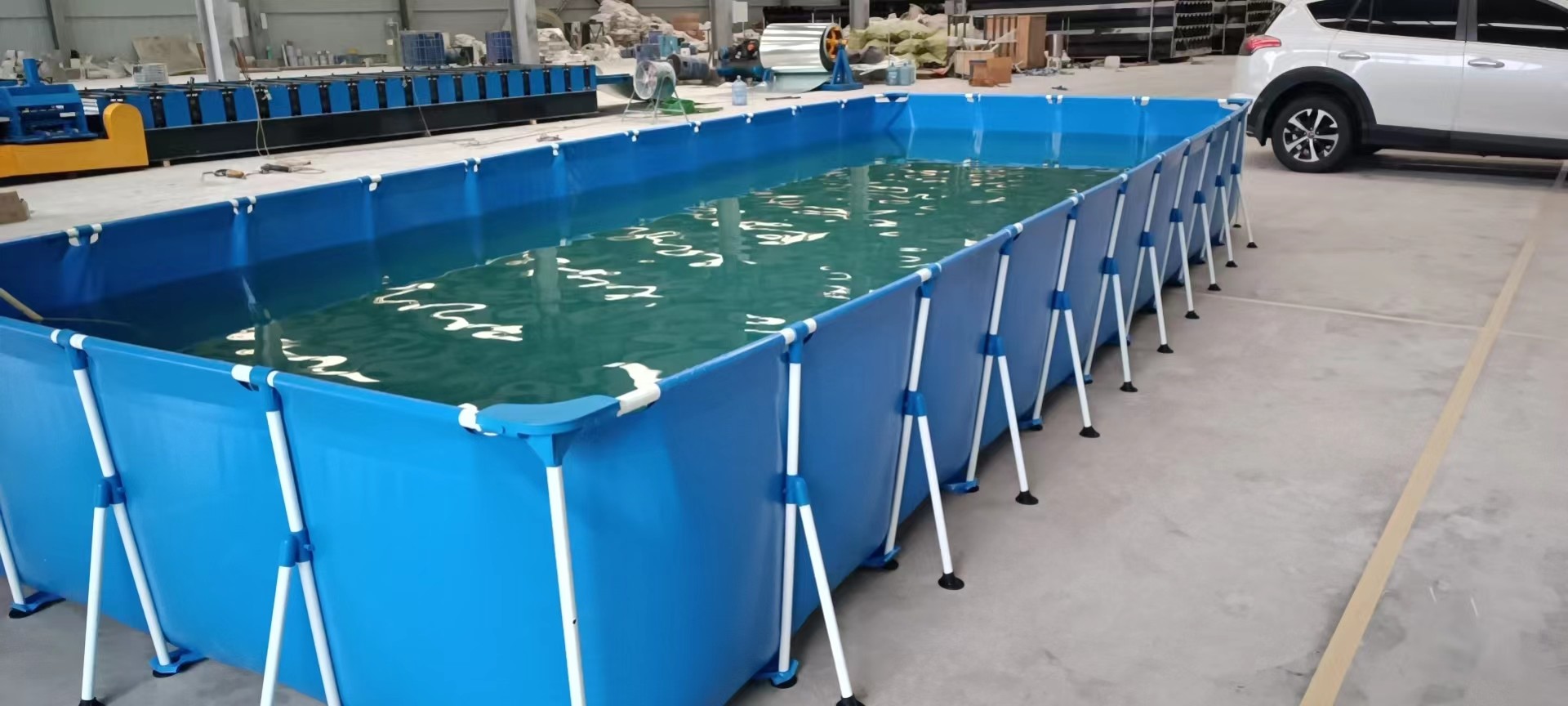 25Mx5M Outdoor PVC Tarpaulin Swimming Pool Metal Frame