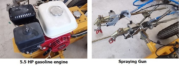 0.54 GPM Airless Line Striper Parking Lot Stripe Painting Machine 12L/Min