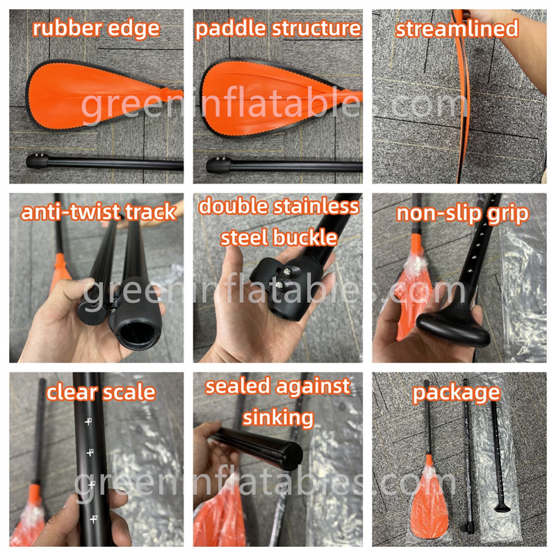 3 piece SUP canoe Paddle board paddle race reinforcement blade anti-twist buckle aluminum paddle factory direct sales