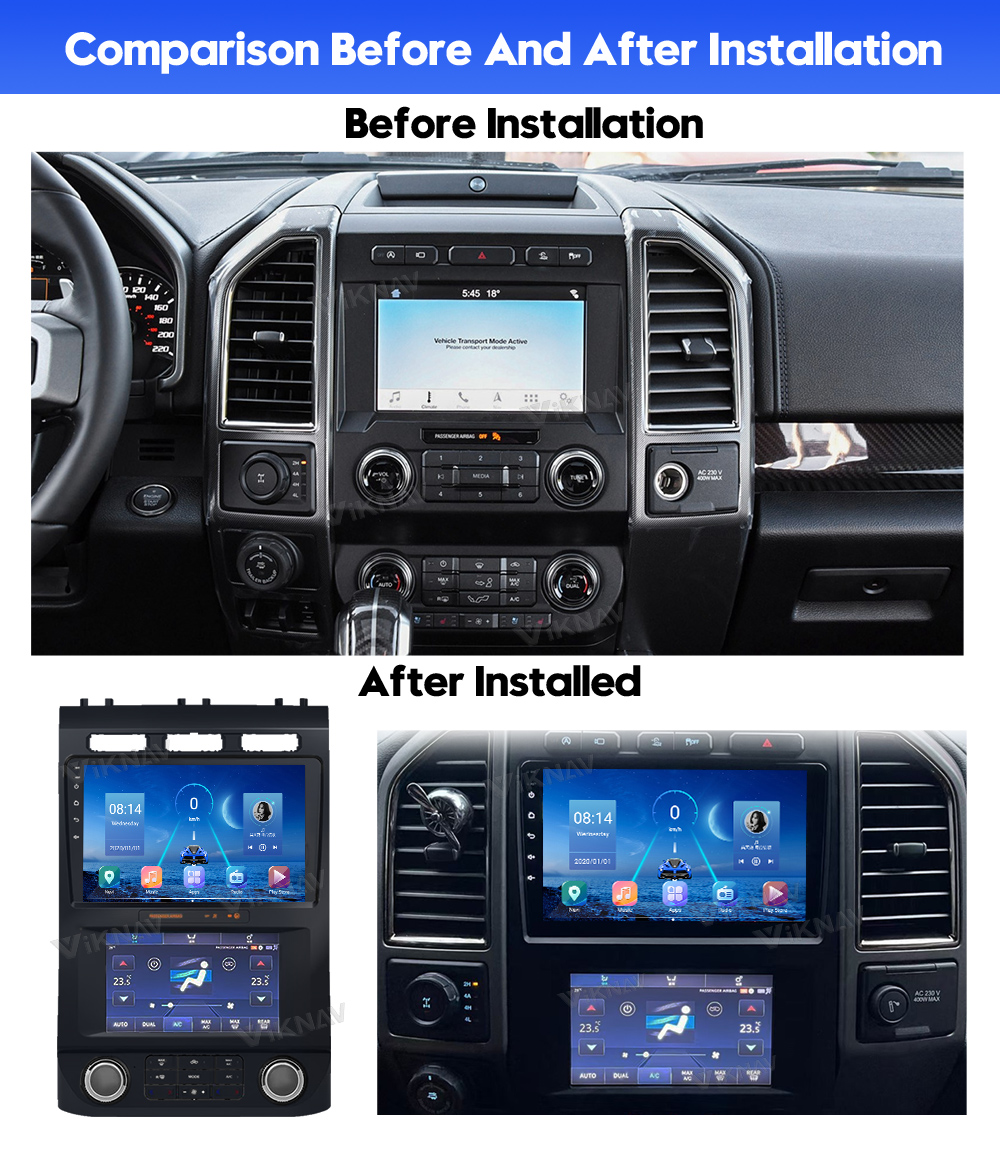 8 Core Ford F150 Android Car Radio With AC Screen Car Climate Control
