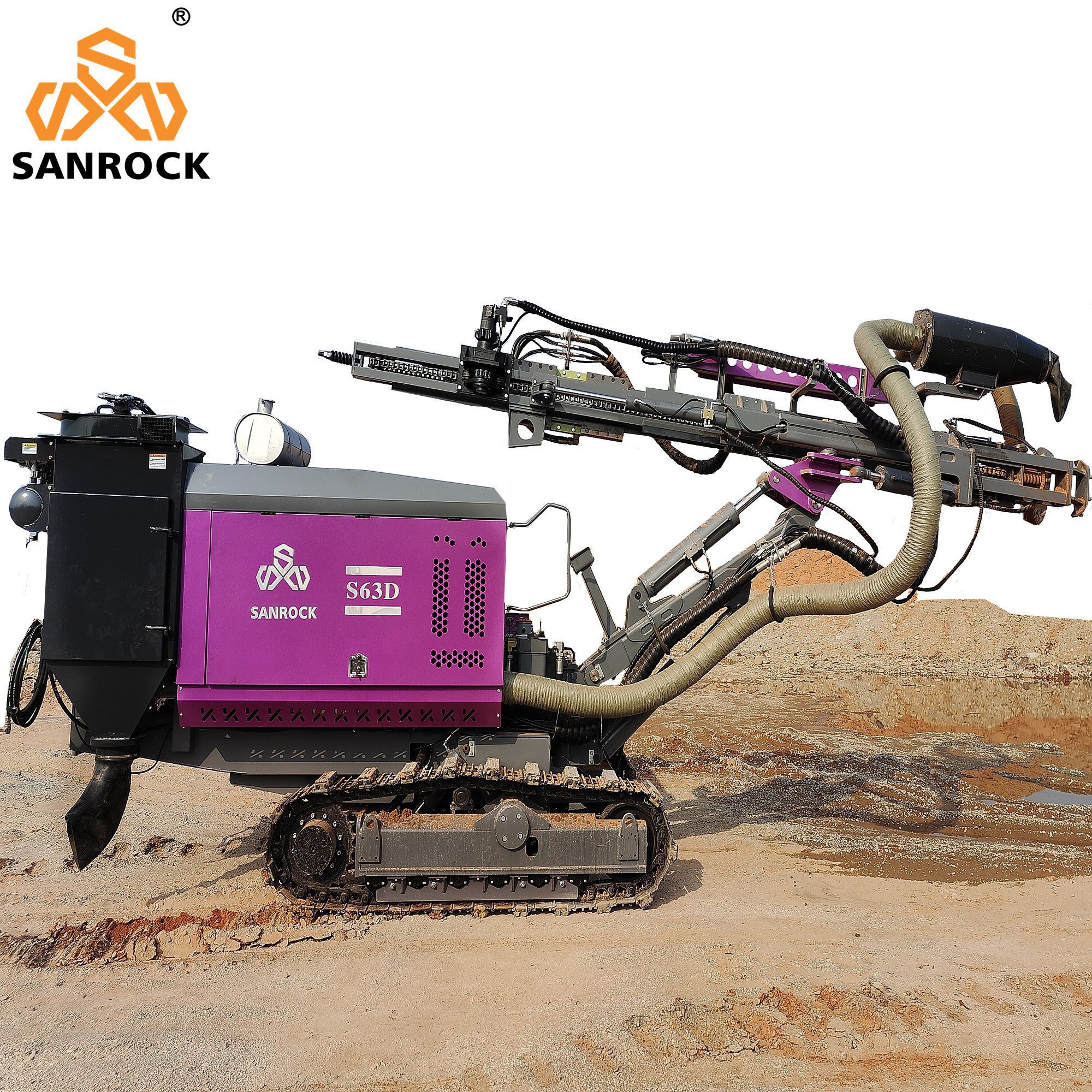 Borehole 30m Depth Crawler Drilling Rig Mining Hydraulic DTH Drilling Rig Equipment