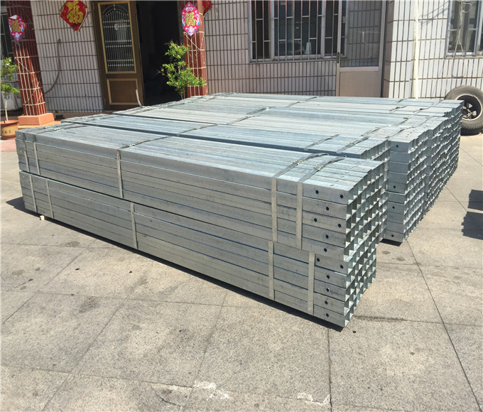 Galvanized Square Tube Sign Post Perforated Pipe Posts With Custom Length