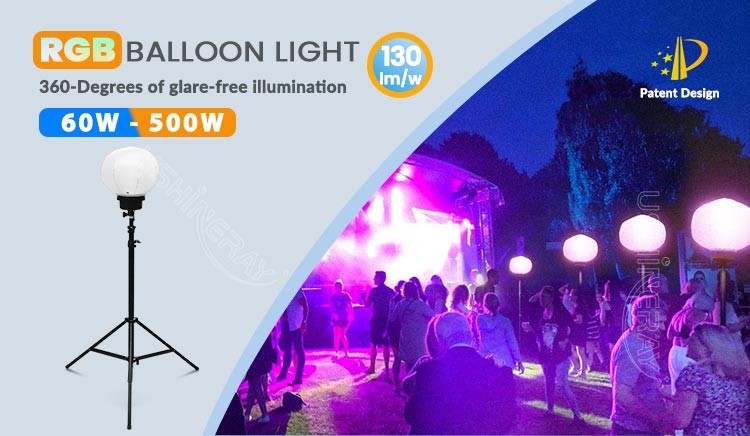 200W Mobile Lighting Tower Colorful Lighted Balloons For Party Event