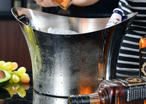 ODM Stainless Steel Champagne Bucket Single Layer Wine Ice Bucket
