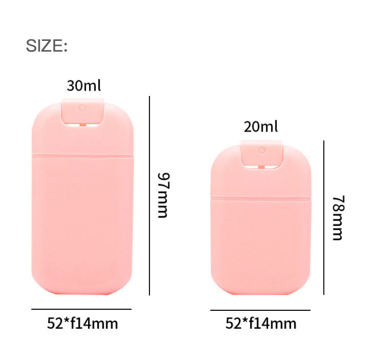 Square Credit Card Spray Bottle 0.7oz 1oz 20ml 30ml Recyclable Refillable