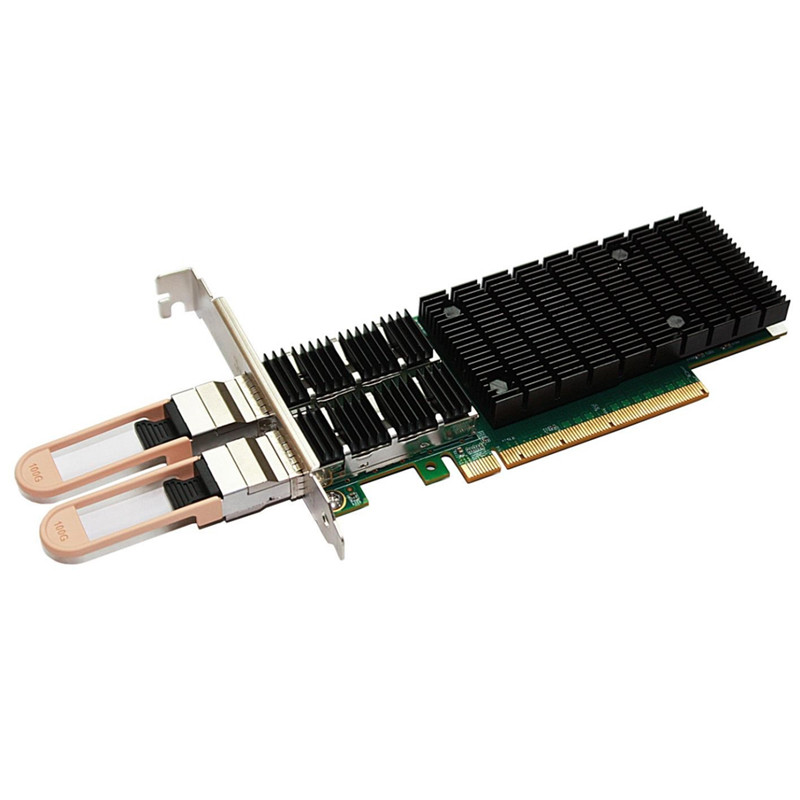 Femrice 100G 2 Ports Ethernet PCI-e Slots x16 Data Center Bridging Server Card Intel E810CAM2 Controller Server Lan Card