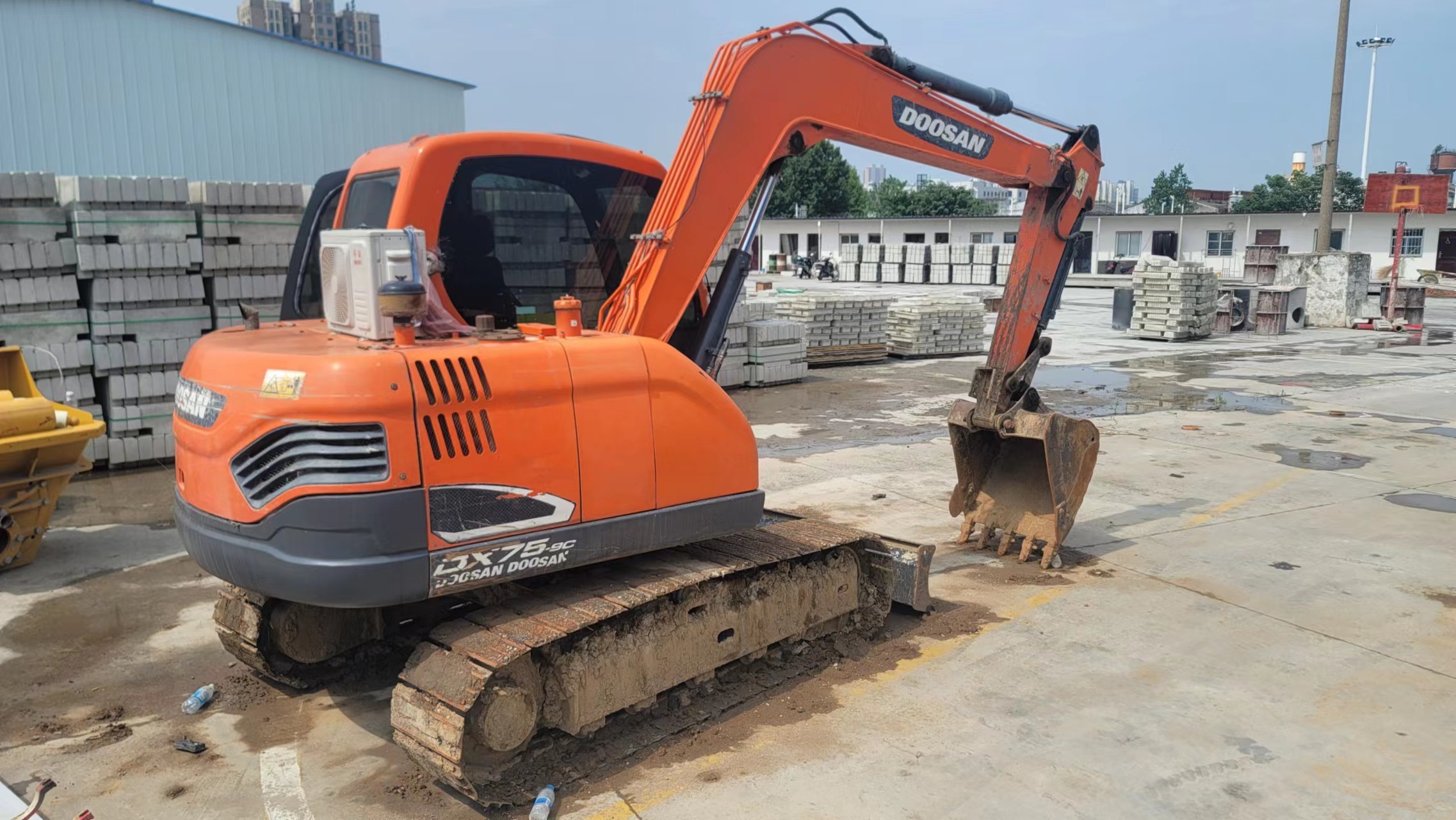 Used DX75 Hydraulic Crawler Excavator, Unpainted Second Hand Doosan Excavator