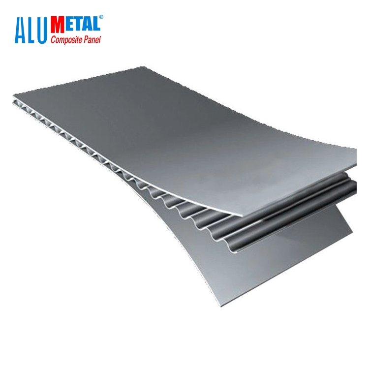 PE PVDF Aluminum Corrugated Panel Composite Sheets 3mm FR AA1100