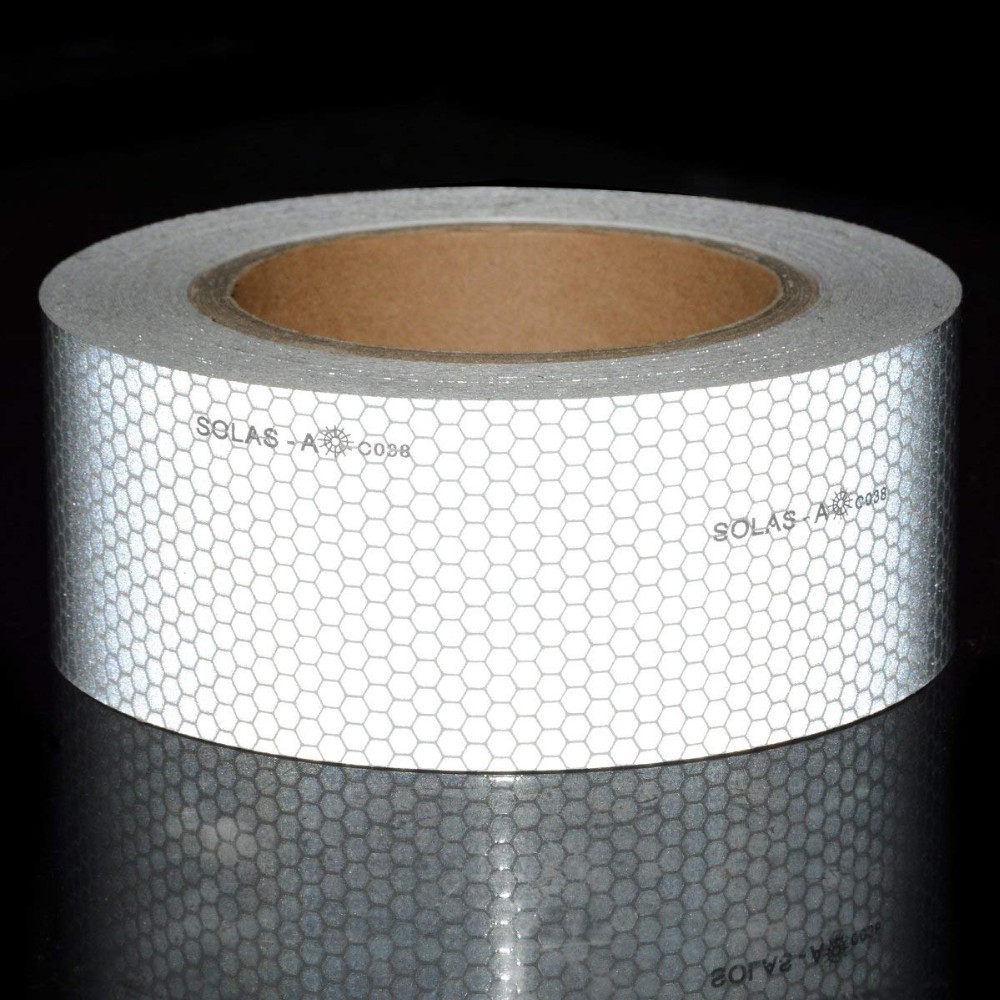 Marine Solas Reflective Tape for Safety Marking with Excellent Weather Resistance White (Silver)