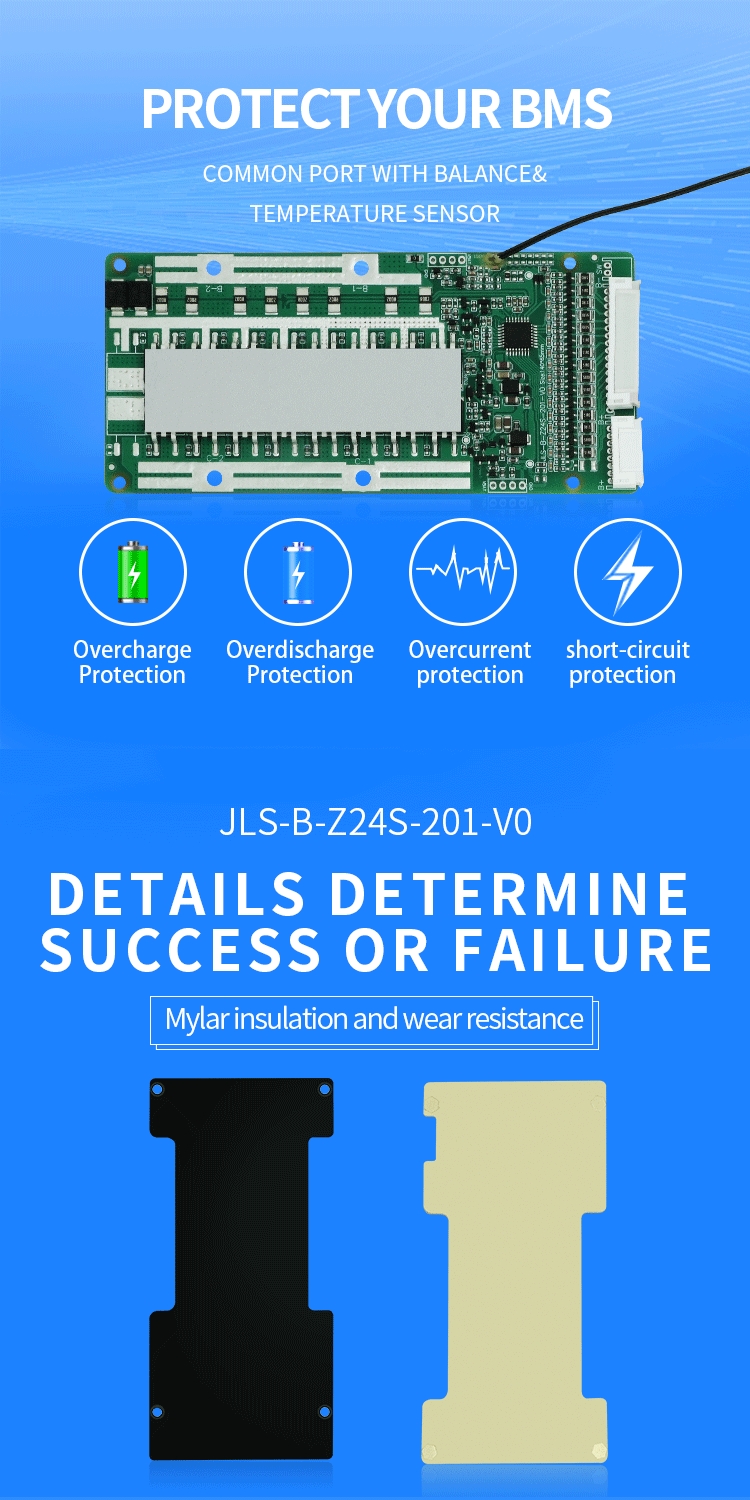 KLS Smart Bms 16s 48v 250a With Rs485 Function For 3.2v Rechargeable Lifepo4 Battery Pack Bms 16s 250a
