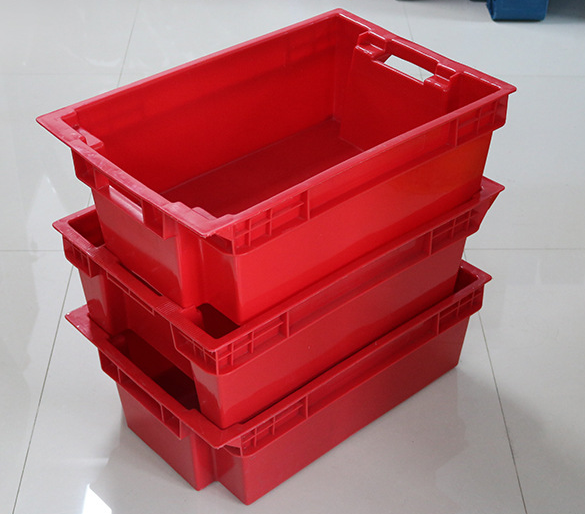 Cheap stacked and nested food grade meat plastic container box