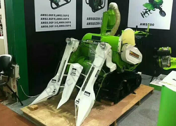 Full Feeding Combine Harvester Mini Crawler Self Propelled 13Hp Rice Harvesting Machine