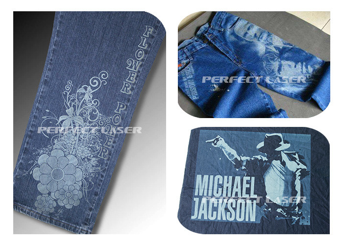 High Speed Denim CO2 Laser Engraving Machine 500w Servo Motor With Conveyor Belt