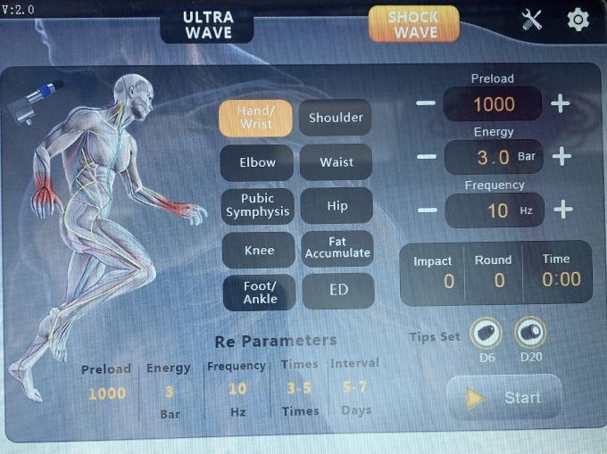 Pneumatic Ballistic 3W/CM2 Ultrasound Therapy Machine 7