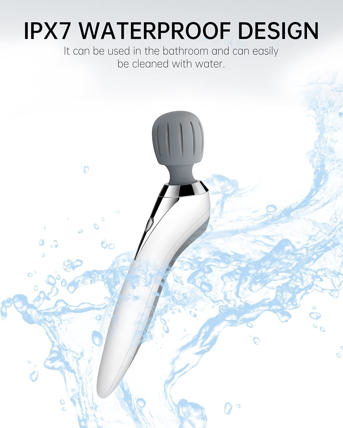 Cordless Rechargeable Bodywand Massager Handheld Soreness Relief 2200mAh
