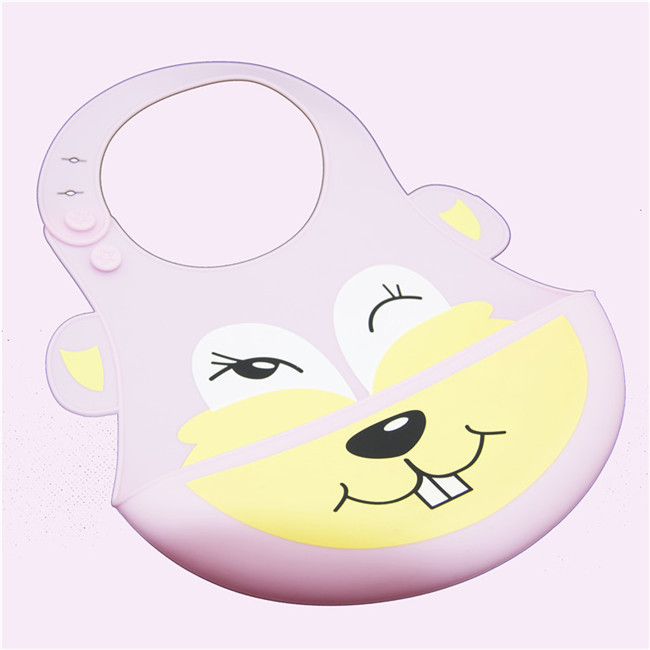 Round Soft Toddler Drool Bibs , Waterproof Feeding Bibs Wipes Clean Easily