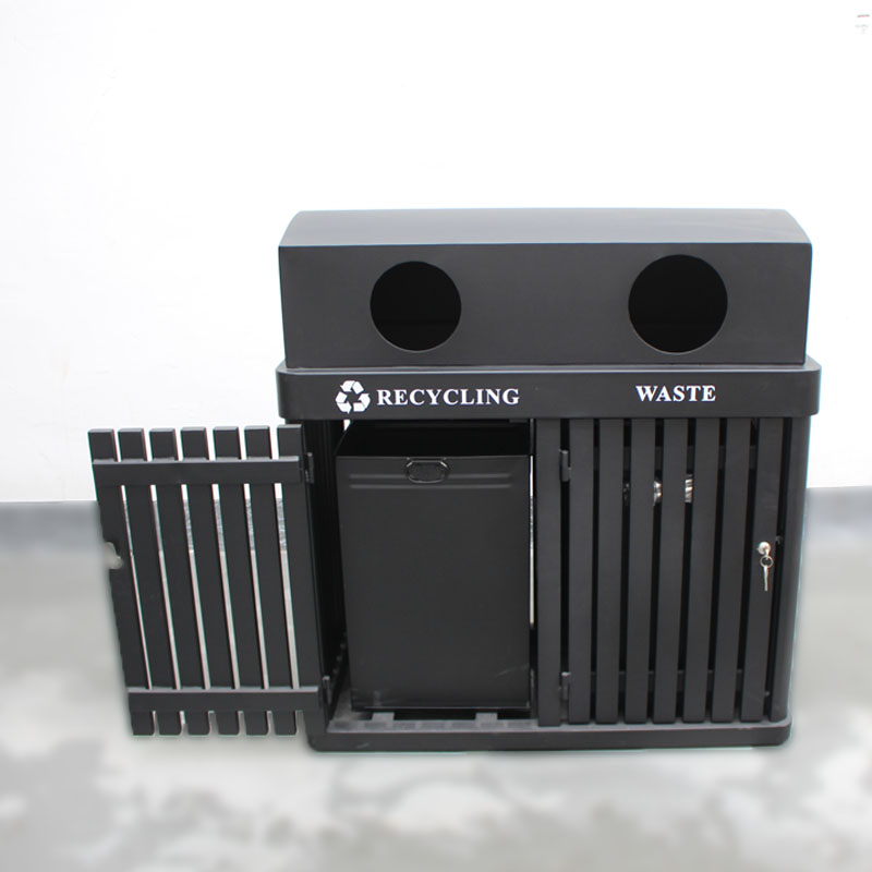 Sustainable Mild Steel 120 Liter Garbage Can With Inner Bucket OEM ODM