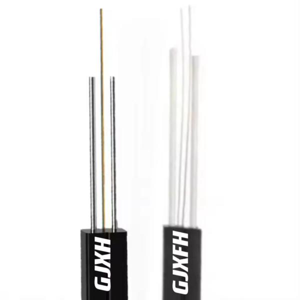 2 cores 4 cores FTTH fiber optic cable flat cable GJXH/GJXFH with steel wire or