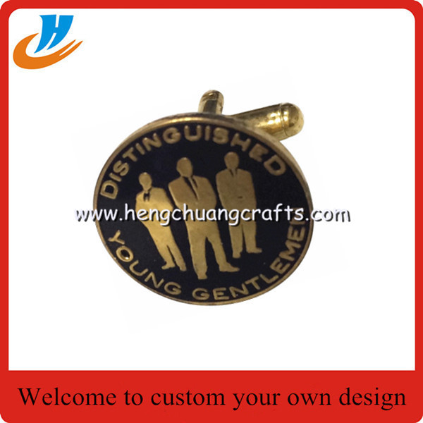 Simplicity rectangular black cufflinks factory custom wholesale cufflinks for man