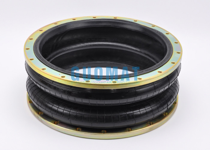 2H520217 Rubber Air Bads M10 Screw Thread Double Convoluted Air Spring With Flange Ring