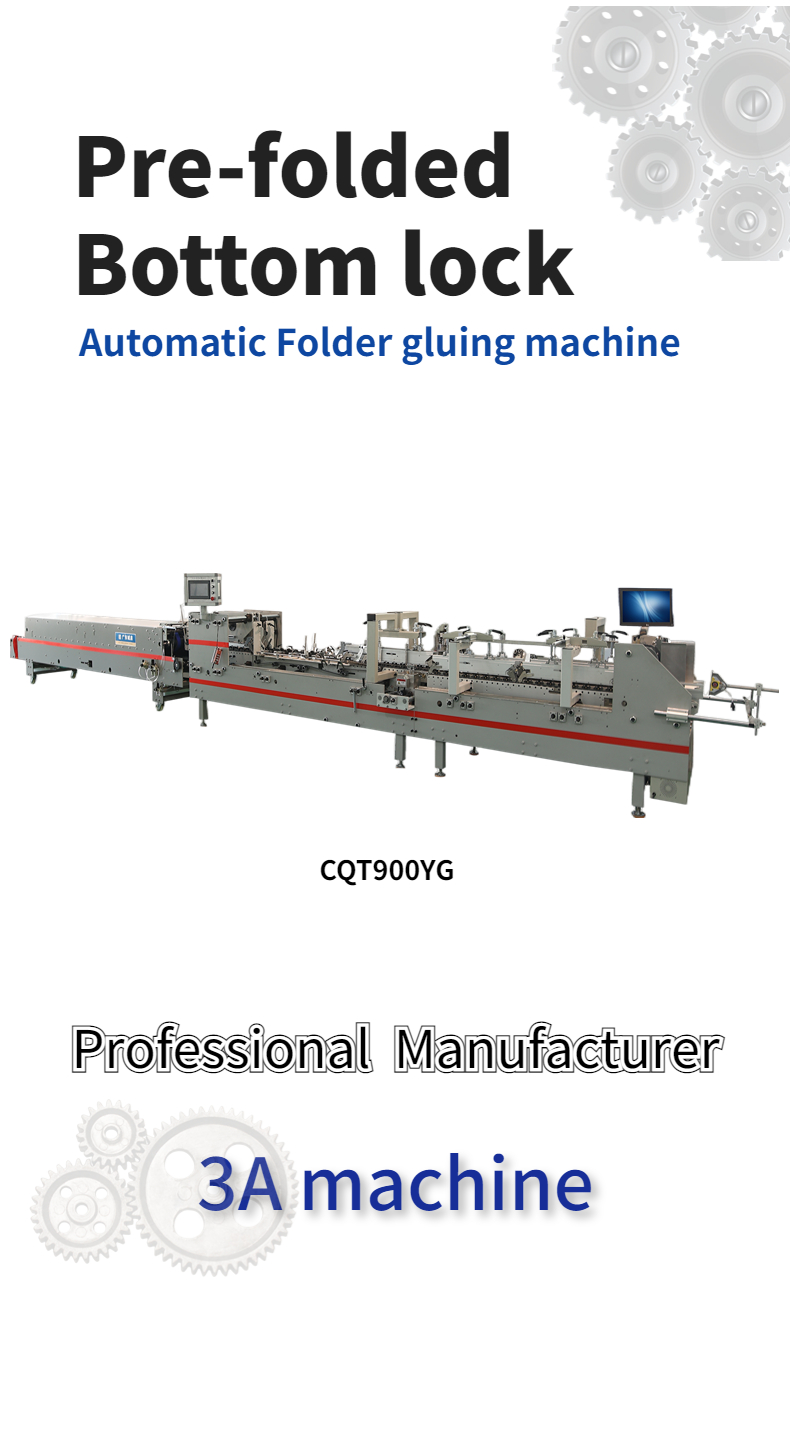 CQT 900YG-2 Pre-Folded Bottom Lock Corrugated Cardboard Box Making Machine Folder Gluer