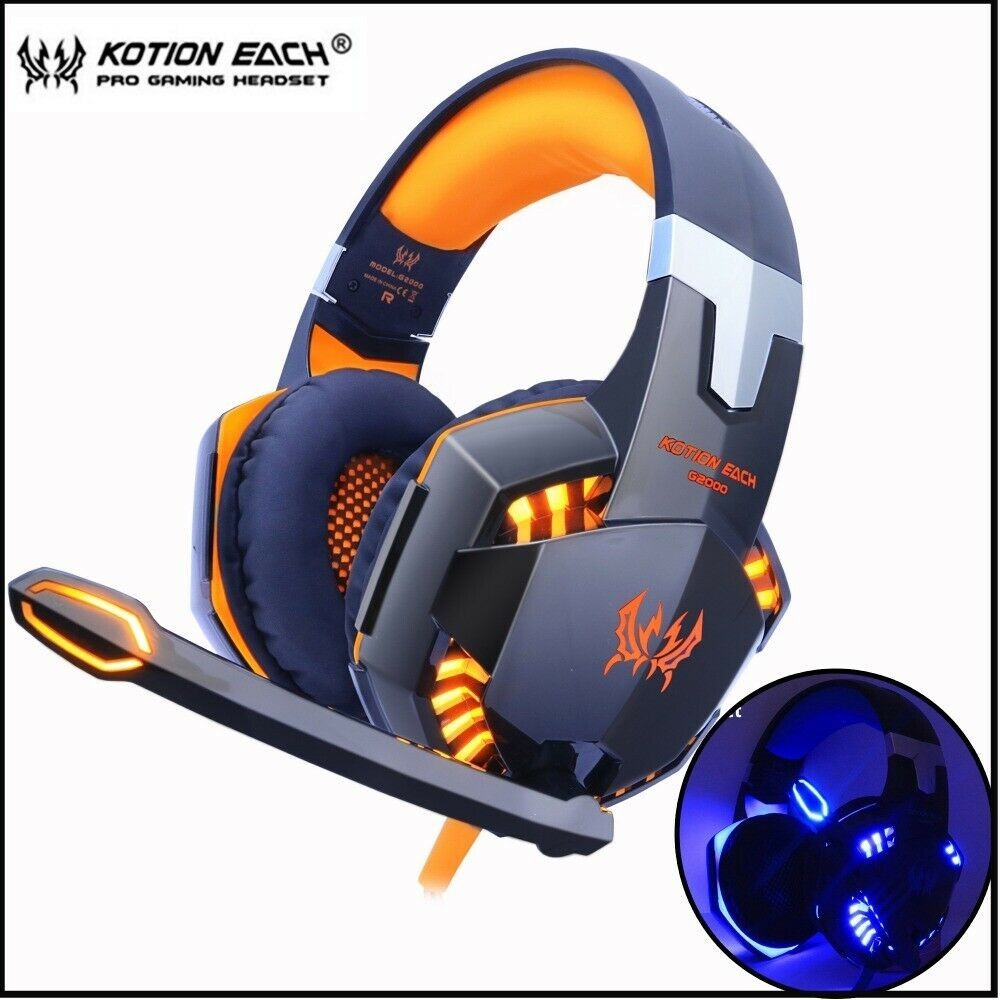 Computer DC5V 2.2kohm G2000 Stereo Gaming Headphone